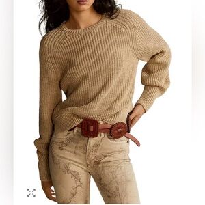 Polo by Ralph Lauren Camel/Tan Blouson Sleeve Sweater